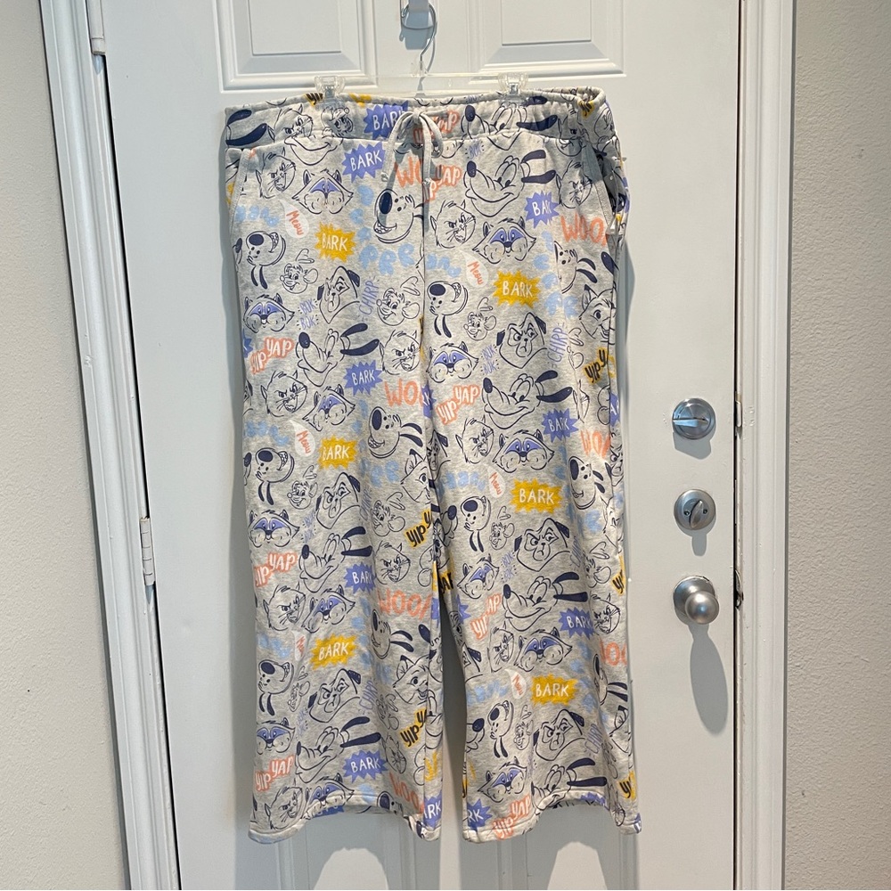 Disney Character Cartoon Critters Fleece Straight Leg Flare Sweatpants Size 1X